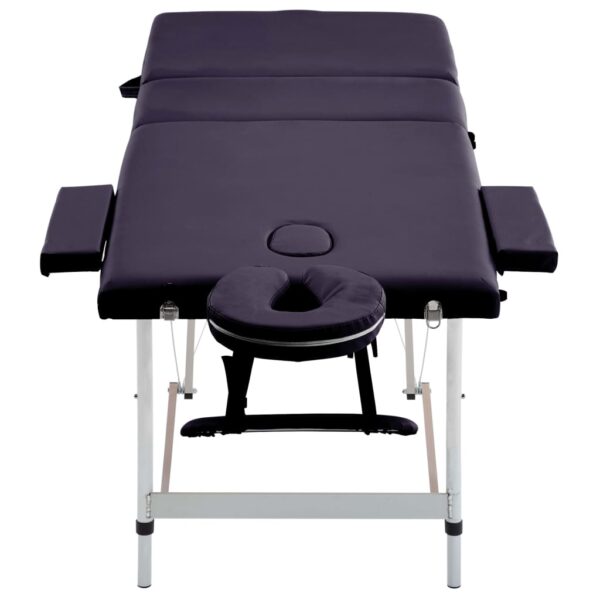 Sklopivi stol za masažu s 3 zone aluminijski ljubičasti Masaža i opuštanje Naručite namještaj na deko.hr 23