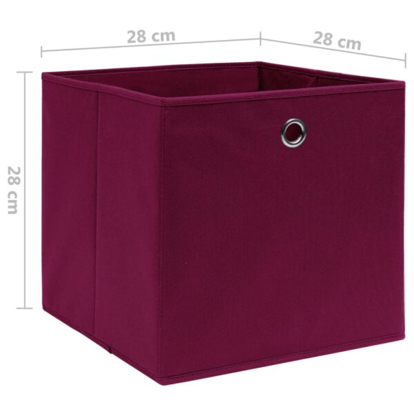 Kutije za pohranu od netkane tkanine 4 kom 28x28x28 cm crvene Dom i vrt Naručite namještaj na deko.hr 5
