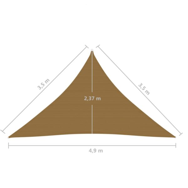 Jedro protiv sunca 160 g/m² sivosmeđe 3,5 x 3,5 x 4,9 m HDPE Dom i vrt Naručite namještaj na deko.hr 25