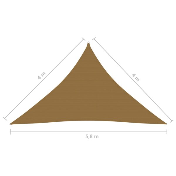 Jedro za zaštitu od sunca 160 g/m² sivosmeđe 4 x 4 x 5,8 m HDPE Dom i vrt Naručite namještaj na deko.hr 25