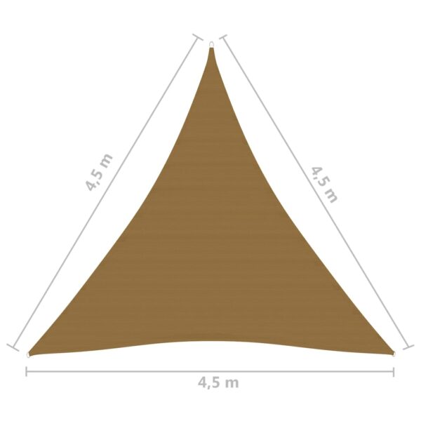 Jedro za zaštitu od sunca 160 g/m² sivosmeđe 4,5×4,5×4,5 m HDPE Dom i vrt Naručite namještaj na deko.hr 25