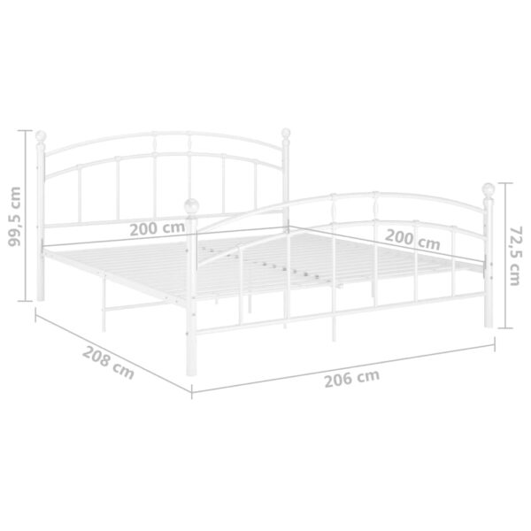 Okvir za krevet bijeli metalni 200 x 200 cm Kreveti i dodaci za krevete Naručite namještaj na deko.hr 7