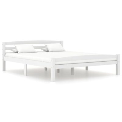 Okvir za krevet od masivne borovine bijeli 160 x 200 cm Kreveti i dodaci za krevete Naručite namještaj na deko.hr