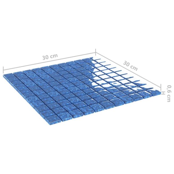 Pločice s mozaikom 11 kom plave 30 x 30 cm staklene Građevinski materijali Naručite namještaj na deko.hr 25