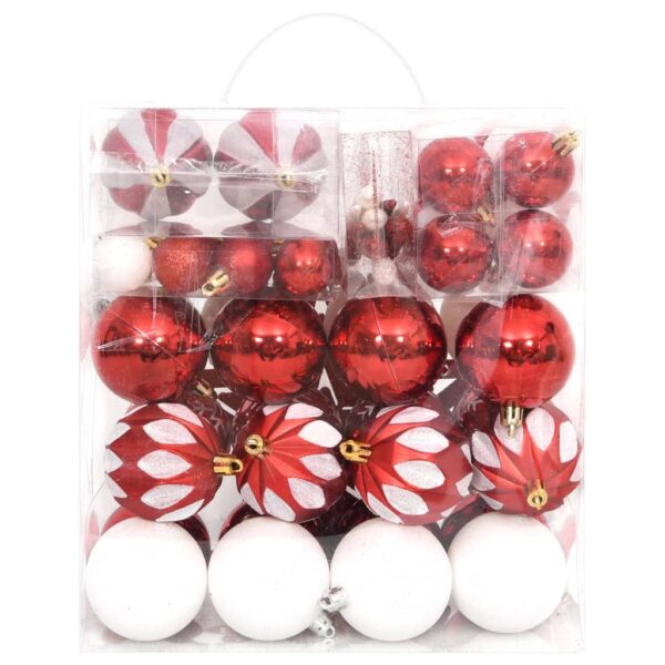 Set božićnih kuglica od 64 komada crvene i bijele Blagdanski ukrasi Naručite namještaj na deko.hr 22