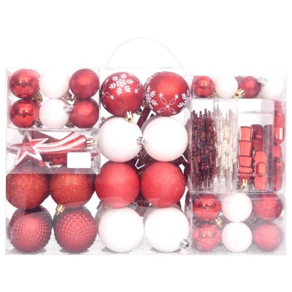 Set božićnih kuglica od 108 komada crvene i bijele Blagdanski ukrasi Naručite namještaj na deko.hr 22