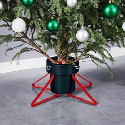 Stalak za božićno drvce zeleno-crveni 46 x 46 x 19 cm Dom i vrt Naručite namještaj na deko.hr