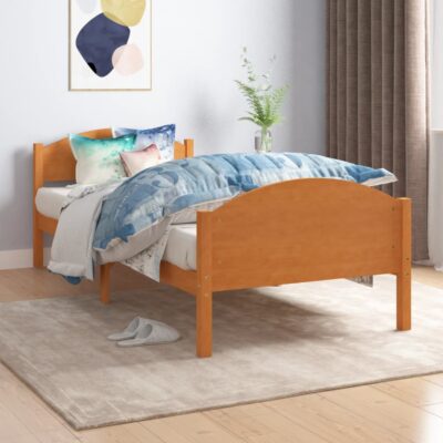 Okvir za krevet od masivne borovine boja meda 100 x 200 cm Kreveti i dodaci za krevete Naručite namještaj na deko.hr