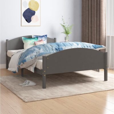 Okvir za krevet od masivne borovine tamnosivi 120 x 200 cm Kreveti i dodaci za krevete Naručite namještaj na deko.hr