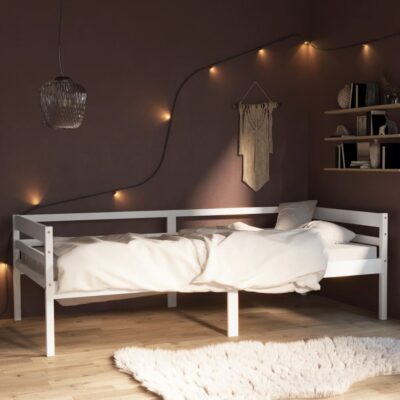Okvir za krevet od masivne borovine bijeli 90 x 200 cm Kreveti i dodaci za krevete Naručite namještaj na deko.hr