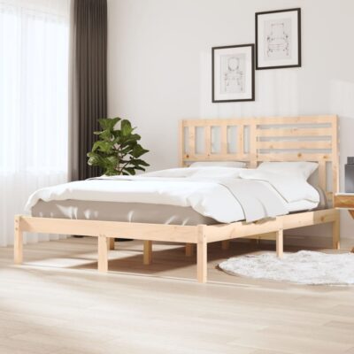 Okvir kreveta 135 x 190 cm bračni od masivne borovine Kreveti i dodaci za krevete Naručite namještaj na deko.hr