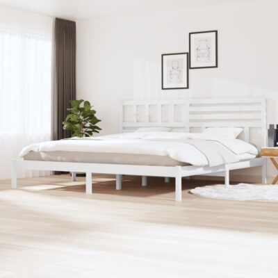 Okvir za krevet od borovine bijela 180×200 cm veliki bračni Kreveti i dodaci za krevete Naručite namještaj na deko.hr