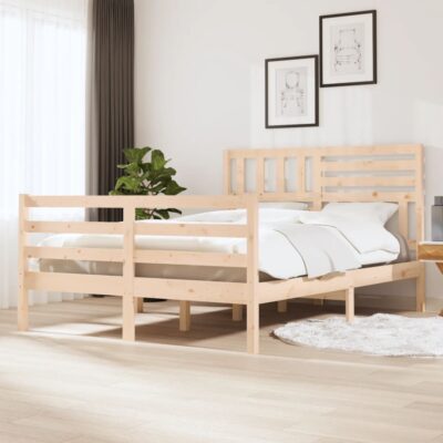 Okvir za krevet od masivnog drva 140 x 200 cm Kreveti i dodaci za krevete Naručite namještaj na deko.hr