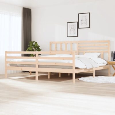 Okvir za krevet od masivnog drva 200 x 200 cm Kreveti i dodaci za krevete Naručite namještaj na deko.hr