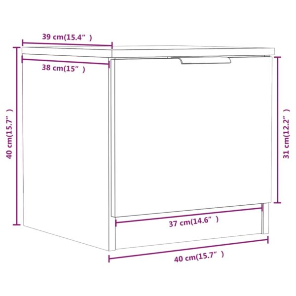 Noćni ormarići 2 kom bijeli 40 x 39 x 40 cm Namještaj Naručite namještaj na deko.hr 30