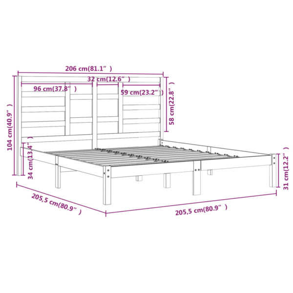 Okvir kreveta bez madraca 200 x 200 cm od masivnog drva Kreveti i dodaci za krevete Naručite namještaj na deko.hr 6