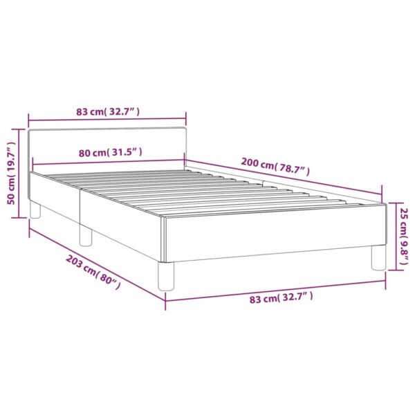 Okvir za krevet s uzglavljem svjetlosivi 80 x 200 cm baršunasti Kreveti i dodaci za krevete Naručite namještaj na deko.hr 9