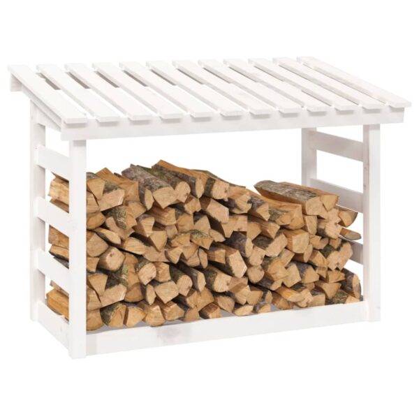 Stalak za drva za ogrjev bijeli 108×64,5×78 masivna borovina Dom i vrt Naručite namještaj na deko.hr 23