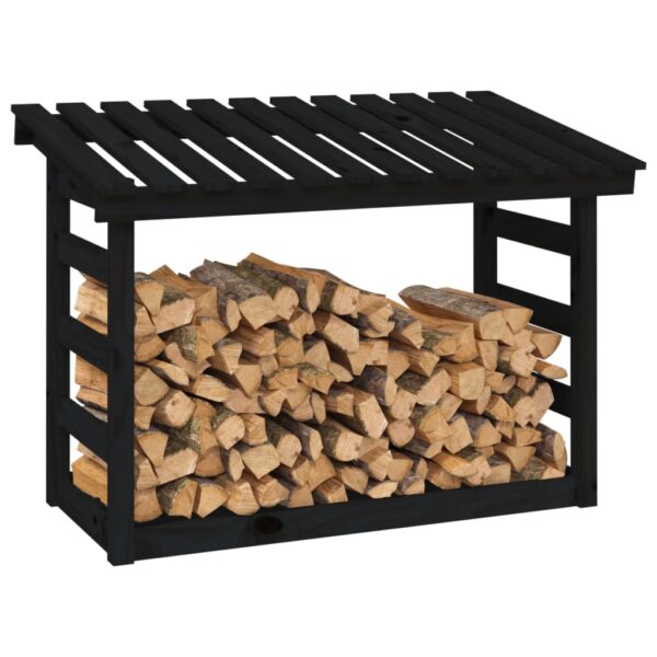 Stalak za drva za ogrjev crni 108×64,5×78 od masivne borovine Dom i vrt Naručite namještaj na deko.hr 23