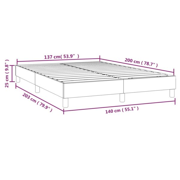 Okvir za krevet smeđesivi 140×200 cm od tkanine Kreveti i dodaci za krevete Naručite namještaj na deko.hr 9