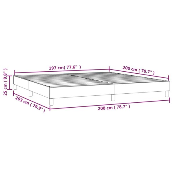 Okvir za krevet smeđesivi 200×200 cm od tkanine Kreveti i dodaci za krevete Naručite namještaj na deko.hr 9