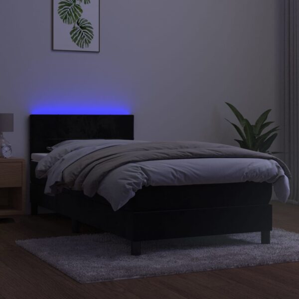 Krevet box spring s madracem LED crni 80 x 200 cm baršunasti Kreveti i dodaci za krevete Naručite namještaj na deko.hr 3