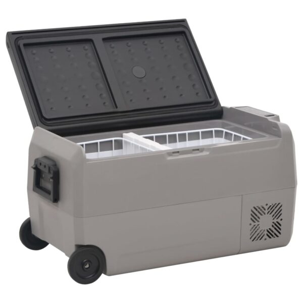 Prijenosni hladnjak s kotačima i adapterom crno-sivi 60 L PP/PE Dom i vrt Naručite namještaj na deko.hr 22