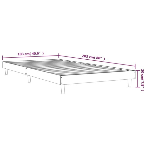 Okvir za krevet smeđi hrast 100 x 200 cm konstruirano drvo Kreveti i dodaci za krevete Naručite namještaj na deko.hr 9