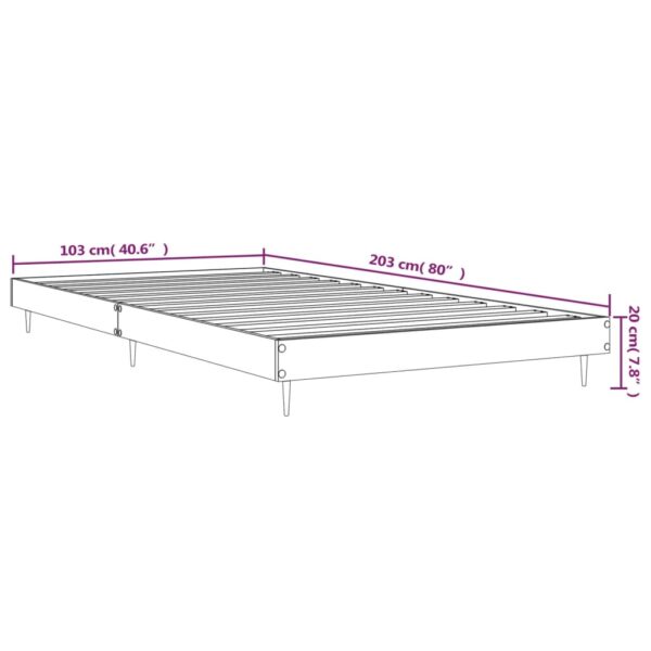 Okvir za krevet smeđi hrast 100 x 200 cm konstruirano drvo Kreveti i dodaci za krevete Naručite namještaj na deko.hr 9