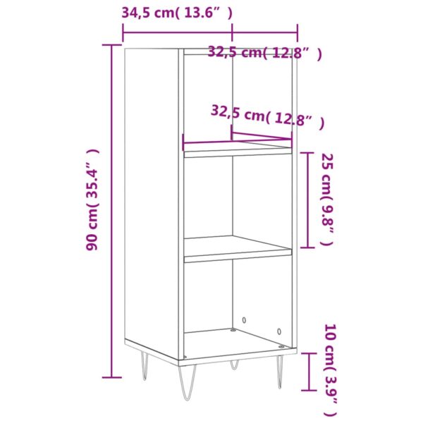 Komoda bijela 34,5 x 32,5 x 90 cm od konstruiranog drva Bifei i komode Naručite namještaj na deko.hr 28