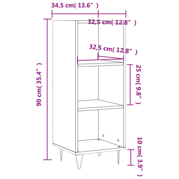 Komoda siva boja betona 34,5×32,5×90 cm od konstruiranog drva Bifei i komode Naručite namještaj na deko.hr 28