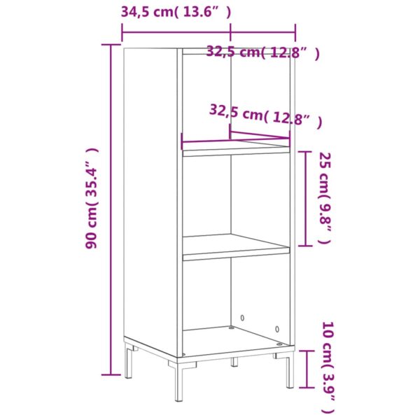 Komoda bijela 34,5 x 32,5 x 90 cm od konstruiranog drva Bifei i komode Naručite namještaj na deko.hr 9