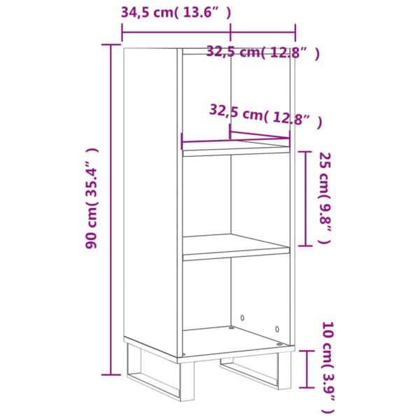 Komoda bijela 34,5 x 32,5 x 90 cm od konstruiranog drva Bifei i komode Naručite namještaj na deko.hr 9