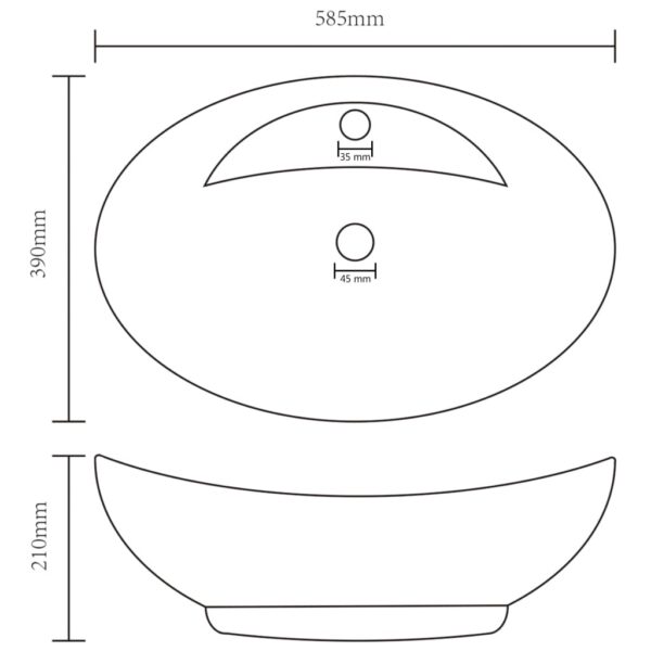 Luksuzni ovalni umivaonik mat svjetlozeleni 58,5×39 cm keramički Kupaonske kadice Naručite namještaj na deko.hr 26