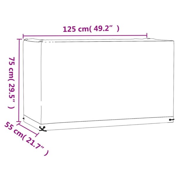 Navlaka za vrtni namještaj s 8 ušica 125x55x75 cm pravokutna Namještaj Naručite namještaj na deko.hr 28