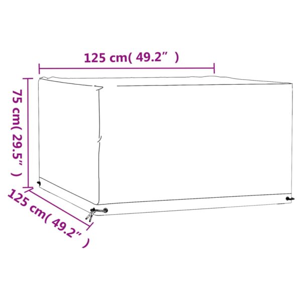 Navlaka za vrtni namještaj sa 8 ušica 125x125x75 cm kvadratna Namještaj Naručite namještaj na deko.hr 28